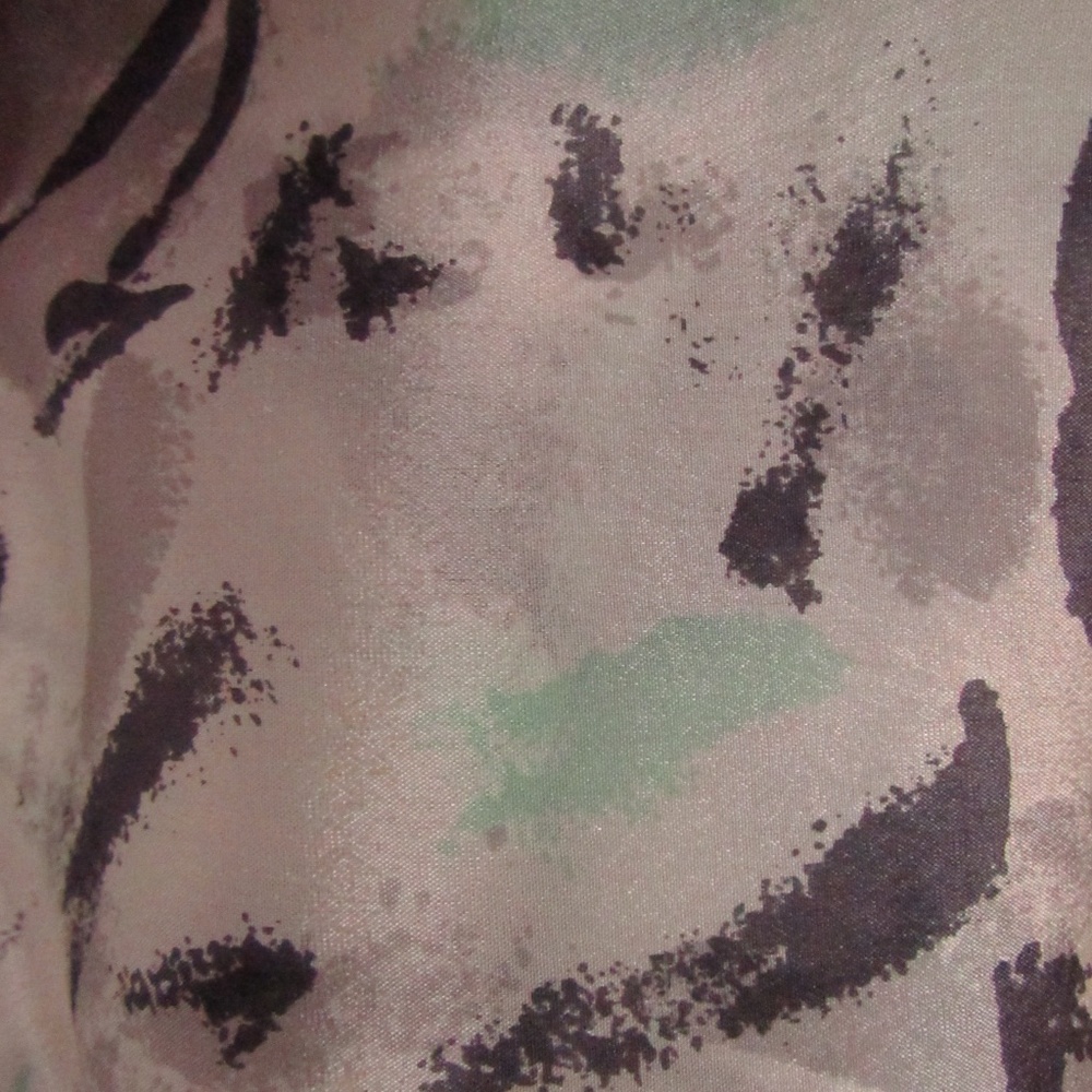 ECHO White/Mint Green/Gray Silk Scarf 31" x 31" - Picture 7 of 13